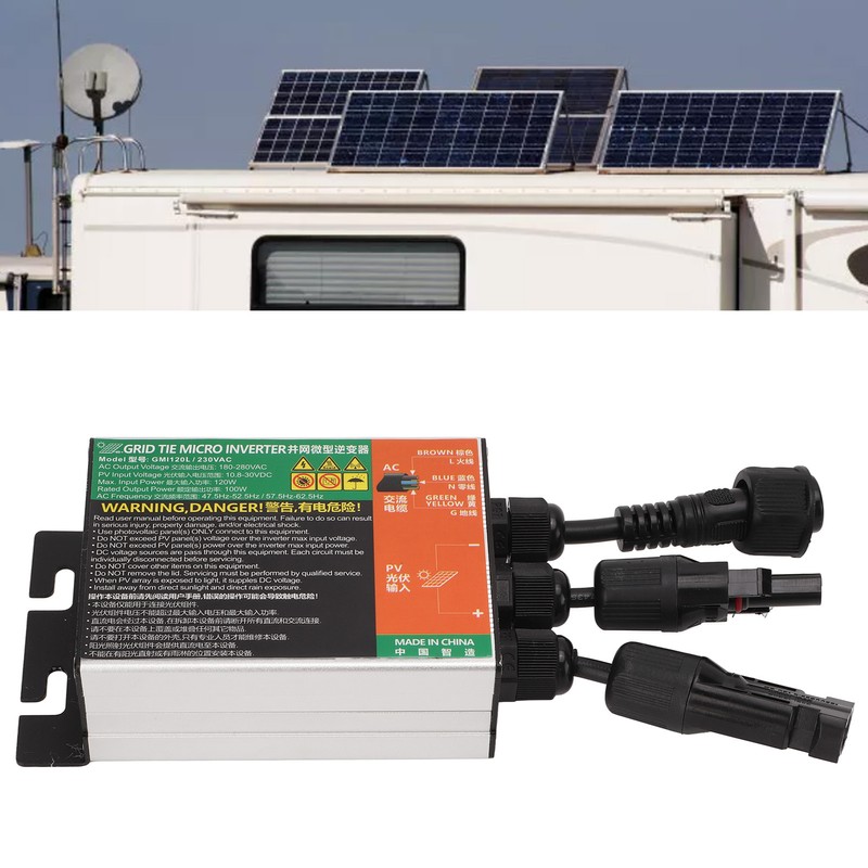 Solar Micro Inverter 120W MPPT Grid Connected Aluminum Alloy IP55