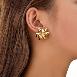 Enautoabs Weihnachten Bogen Ohrringe Gold Poliert Bogen Ohrstecker Ohrringe Weihnachten Urlaub Ohrring Schmuck Für Frauen