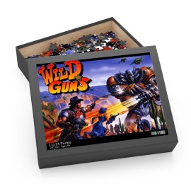 Wild Guns SNES 90s Nostalgic Retro Style Cover Art Puzzle 252, 500-Piece