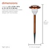 Alpine Corporation LBM174SLR-4 Solar Copper Stainless Steel Pathway LED Lights,