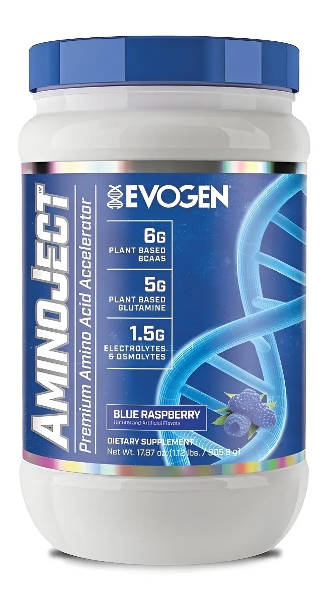 Bcaa Evogen Aminoject Premium Aminoácidos 30 Srv Sabor Mora