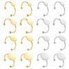 16 PCS Finger Ring Blank 12mm Ring Blanks for Jewelry