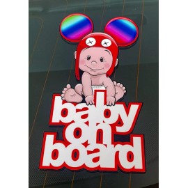 Avery Vinyl Deadmau5 Baby on Board Sticker - Electronic Music Cute Baby Decal