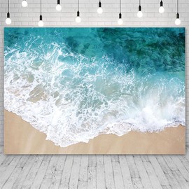AIBIIN Ocean Beach Backdrop for Photography Summer Hawaiian Beach Blue Sea Birthday Party background Photo Studio Props 7x5ft