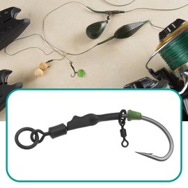 ECSiNG Pack of 12 Micro Swivel Style Hooks Anti Ground Fishing Hooks Carp Fishing Hooks Ronnie Carbon Steel Carp Beard Hooks Carp Hooks