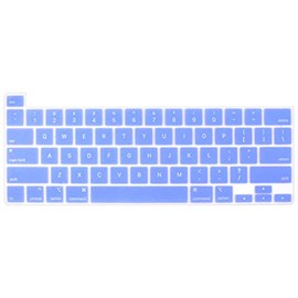 English Language Silicone Keyboard Skin Compatible with 2020 2019 MacBook Pro 16 inch with Touch ID Model A2141, 2022 2021 2020 MacBook Pro 13 inch with M2/M1 Chip A2338 A2289 A2251 (Light Blue)
