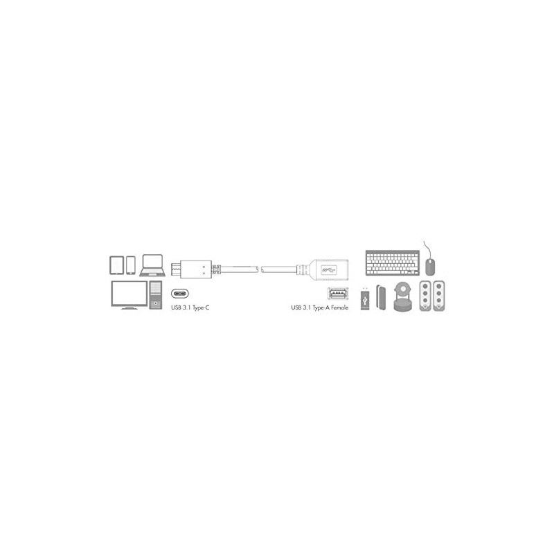 LogiLink CU0098 - USB 3.1 (Gen1) Kabeladapter (15cm), USB-C Stecker