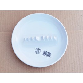 Vintage Gessner GES-LINE #341 Melamine Executive Ashtray Glossy White 7" - NOS!