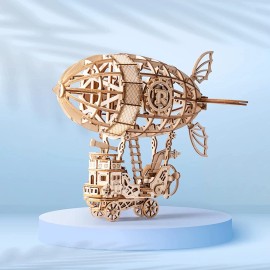 Rolife Airship Model DIY Build Kit 3D Wooden Puzzle Toys For Children Kids Gift