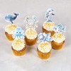 CharmeFleur 40 Stück Meerestier Cupcake Toppers Hai Delfin Seestern Tintenfisch