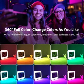 Generic RGB Handheld Fill Light, Magnetic Phone Selfie Lamp, 2500K to 6500K±200K, CRI95+, 3 Colors Adjustment Modes, 15W Portable Phone Light for Party, Photography, Live Streaming