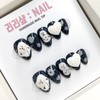 Winter Night Snowman Handmade Nail Tips - Oval / 겨울밤