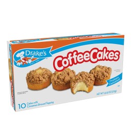 Drake’s Coffee Cakes with Cinnamon Streusel Topping, 48 Individually Wrapped Cakes, 8 Count, Pack of 6