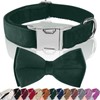 Asvin Dog Collar Velvet, With Bow Soft and Comfortable, Adjustable