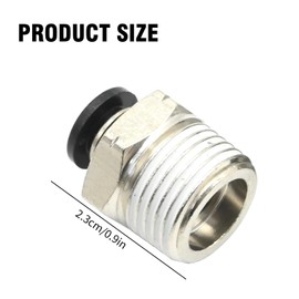 Newnessai 10 PCS 1/4 inch OD to 3/8 inch NPT Connection Fittings, Air Line Quick Connect Fittings for Air Ride Air Horns Air Compressor