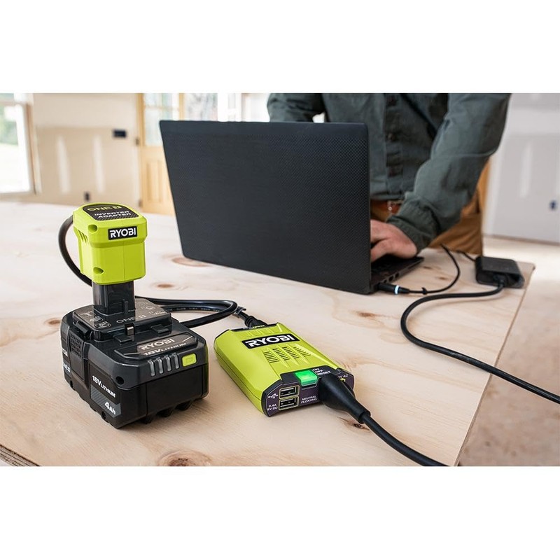 RYOBI 18V ONE+ 120 Watt Automotive Power Source/Inverter - RYI120AVNM