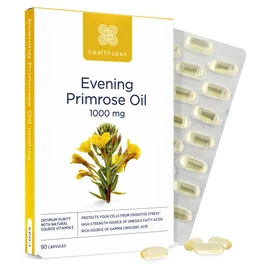 healthspan Healthspan Evening Primrose Oil | Support Women's Health | Helps Maintain Hormonal Balance | Rich Source of Omega 6 Fatty Acids | Added Vitamin E | Vegan (90 Capsules, 1,000mg)