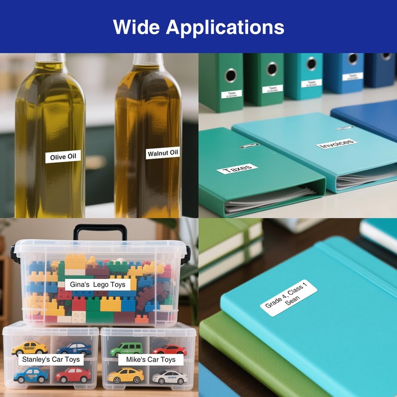 SUPVAN E11 Bluetooth Label Maker Machine with 4 Tapes, Support