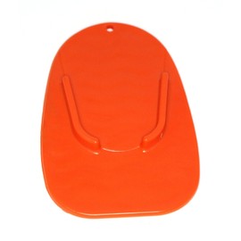 PLASTIC MOTORCYCLE KICKSTAND PLATE BIKER'S KICK STAND PAD ORANGE