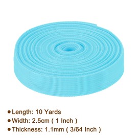 Rebower Nylon Webbing Strap, 10 Yards x 1 Inch Polypropylene Webbing Lightweight Strapping Backpack Band for DIY Gear Repair Outdoor Luggage Cargo Straps, Navy Blue