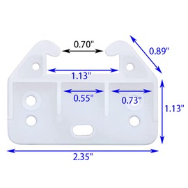 FDXGYH 10 Pcs Plastic Drawer Guides Drawer Track Guides Drawer Rail for Dressers Hutches and Drawer Systems [60×41×28mm, White]
