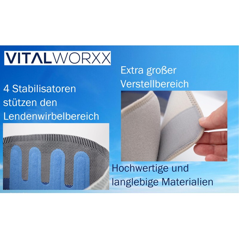 VITALWORXX Vitalsoft Back Strap Active and Highly Flexible Walking, Standing