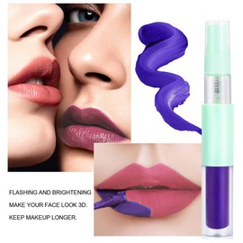 JAAZIN Matte Lip Gloss with Spray Bottle, Auburn Liquid Lip Stain Peel Off, Long Lasting Waterproof Lipstick Lip Gloss Stain, Transfer-proof, Highly Pigmented Color (Vivid Auburn)