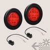TRUE MODS 2pc 2.5" Red Round Trailer LED Clearance Marker