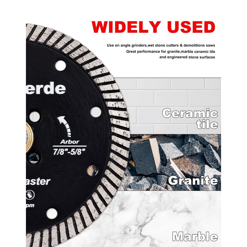 Casaverde 7 Inch Granite Cutting Blade Dry Cutting for Granite