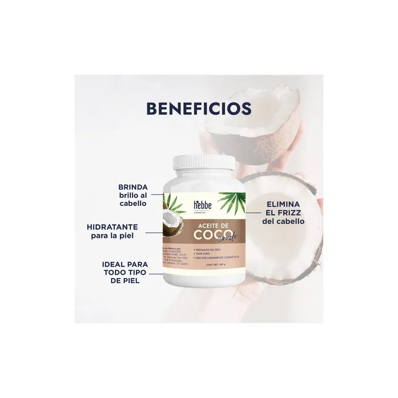 Aceite De Coco Extravigen Prensado Cosmetica Jabones 500 G