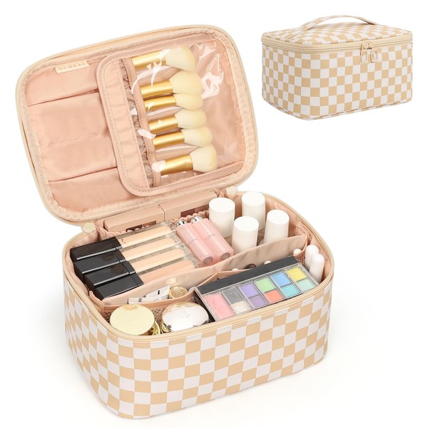 Makeup Bag, Portable Cosmetic Bag, Large Capacity Travel Makeup Case