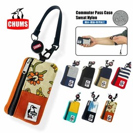 Chums Other Commuter Pass Case Sweat Nylon, N016: Navy/Beige