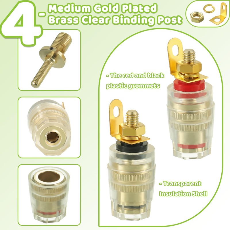 EPLZON 4 mm Banana Plug Socket Connection Pole Clamp for