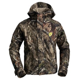 SCENTBLOCKER Blocker Outdoors Drencher Youth Lightweight Early Season Breathable Waterproof Hooded Full Zip Rain Camo Hunting Jacket (MO Country DNA, X-Large)