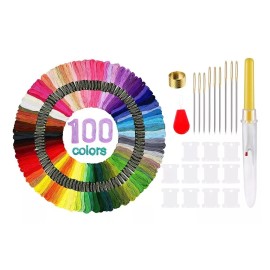 Baixi Hilo Para Bordar Con 100 Colores Y Herramientas De Bordado