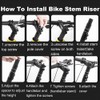 Bicycle Stem Riser Aluminum Alloy Bicycle Handlebar Riser Head Up