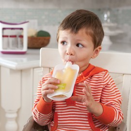 Infantino Squeeze Pouch, Clear, 4 Fluid Ounces (Discontinued by Manufacturer)