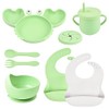 Silicone baby feeder set (green)