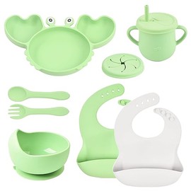 Silicone baby feeder set (green)