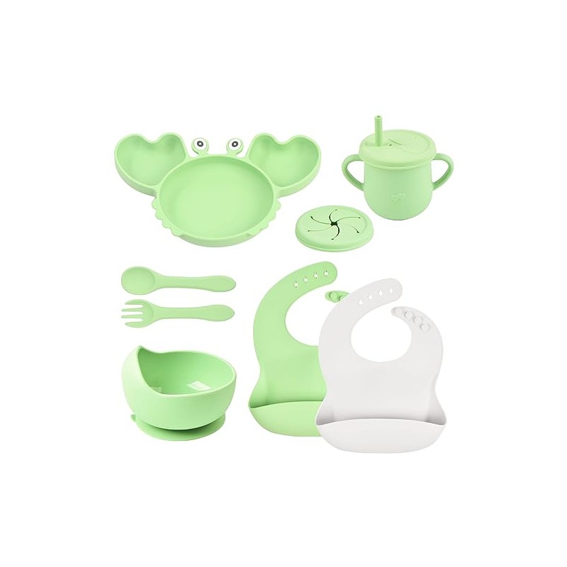 Silicone baby feeder set (green)
