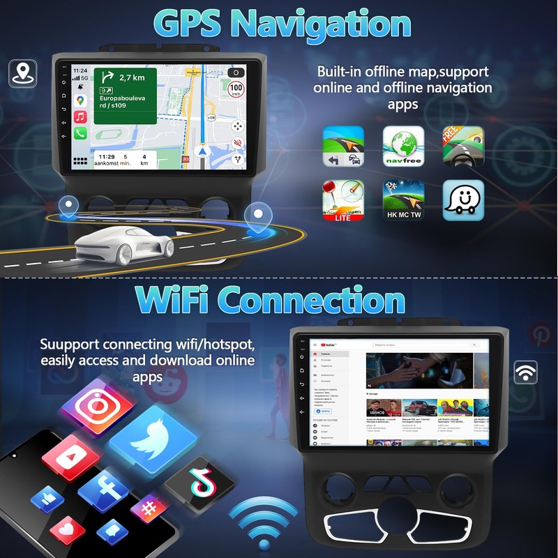 Car Radio for Dodge Ram 1500 2500 3500 2013 2014