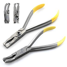 Set of 2 Dental TC Bracket Remover Pliers Orthodontic Braces Removing Straight and Curved
