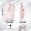 KUYHRF mouse inalámbrico recargable Bluetooth (rosa)
