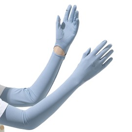 VUNIANKO Women's Arm Cover, UV Protection, Anti-Slip, Sun Protection, UPF 50+ UV Protection, Arm Cover, Sun Protection, Cold Feeling, For Summer, Outdoor Activities, Driving, Bicycle, Golf, D Blue