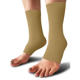 SB SOX Compression Ankle Brace (Pair) – Great Ankle Support That Stays in Place – For Sprained Ankle and Achilles Tendon Support – Perfect Ankle Sleeve for Sports, Any Use (Solid - Black, Large)