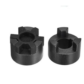 AJANTA INDUSTRIAL 3/4" to 7/8" L075 Flexible 3-Piece L-Jaw Coupling Set & Buna-N, NBR Rubber Spider