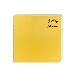 Square 3.9X3.9 300gsm Portable Watercolor Paper Pad Journal 60pgs (30 Sheets Front Back 2 Textures) Travel Size for Calligrapher Watercolor Sketch Book Water Color Paper Notebook Yellow