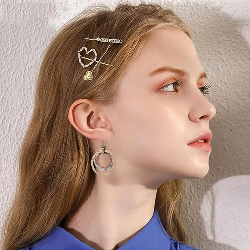 CWVHQ 3 Circle Boho Earrings for Women Sunrise Tri color