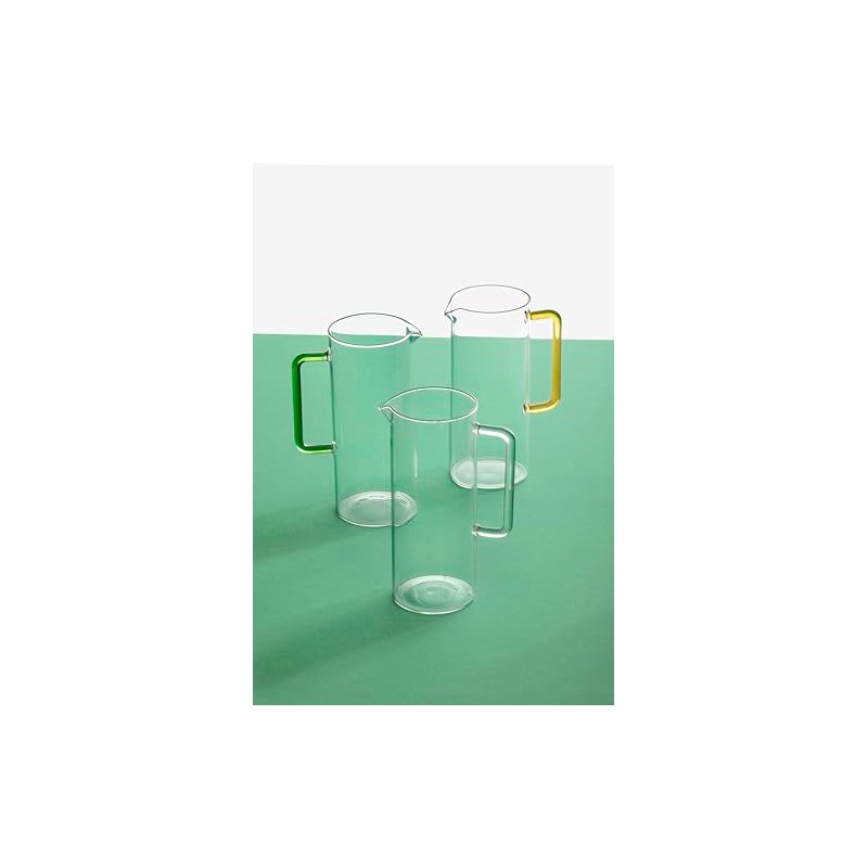 Ichendorf Milano Clear Jug with Green Handle Collection Tube Colour