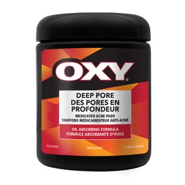 OXY Deep Pore Cleansing Acne Pads with Salicylic Acid, For Stubborn Acne, For Blackheads and Visible Pores, 115ct